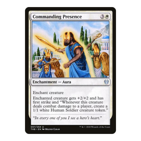 Commanding Presence (THB) #7 Uncommon (Lightly Played) Theros Beyond Death Magic: The Gathering: 2020