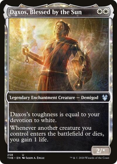 Daxos, Blessed by the Sun (Showcase) (THB) #258 Uncommon (Lightly Played) Theros Beyond Death Magic: The Gathering: 2020