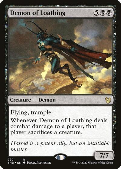 Demon of Loathing (THB) #292 Rare (Near Mint) Theros Beyond Death Magic: 2020