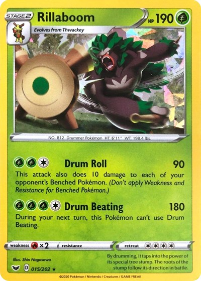 Rillaboom - 015/202 (Cracked Ice Holo) (PR) #015/202 Holo Rare (Holofoil Near Mint) Deck Exclusives Pokemon: 2016