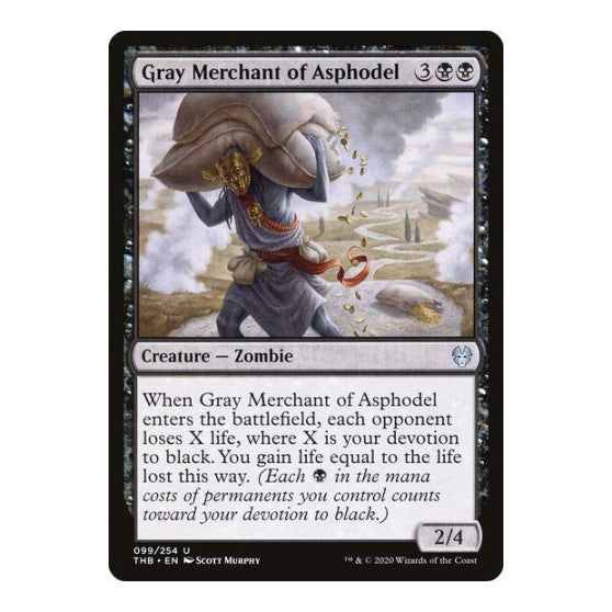 Gray Merchant of Asphodel (THB) #99 Uncommon (Lightly Played) Theros Beyond Death Magic: The Gathering: 2020