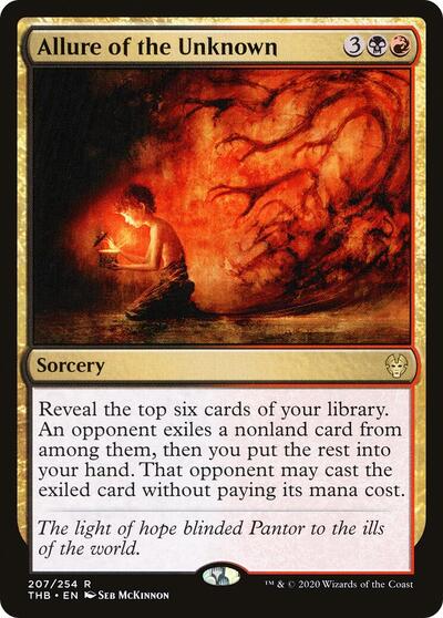 Allure of the Unknown (THB) #207 Rare (Lightly Played) Theros Beyond Death Magic: The Gathering: 2020