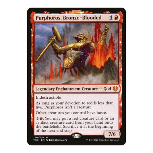 Purphoros, Bronze-Blooded (THB) #150 Mythic Rare (Near Mint) Theros Beyond Death Magic: The Gathering: 2020