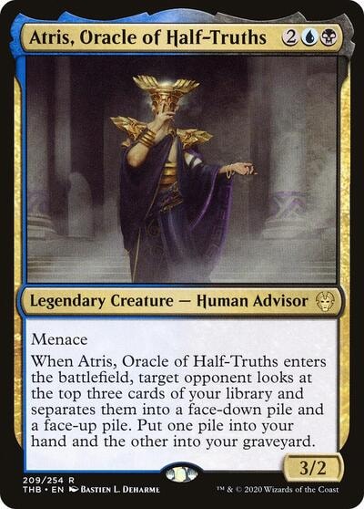 Atris, Oracle of Half-Truths (THB) #209 Rare (Lightly Played) Theros Beyond Death Magic: The Gathering: 2020