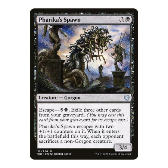 Pharikas Spawn (THB) #112 Uncommon (Lightly Played) Theros Beyond Death Magic: The Gathering: 2020