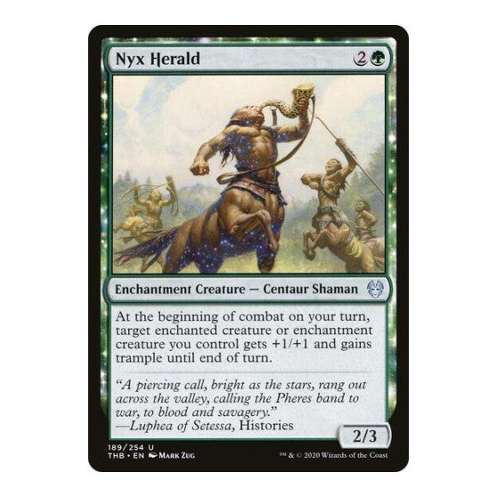 Nyx Herald (THB) #189 Uncommon (Lightly Played) Theros Beyond Death Magic: The Gathering: 2020