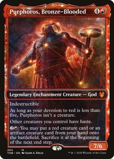 Purphoros, Bronze-Blooded (Showcase) (THB) #265 Mythic Rare (Lightly Played) Theros Beyond Death Magic: The Gathering: 2020