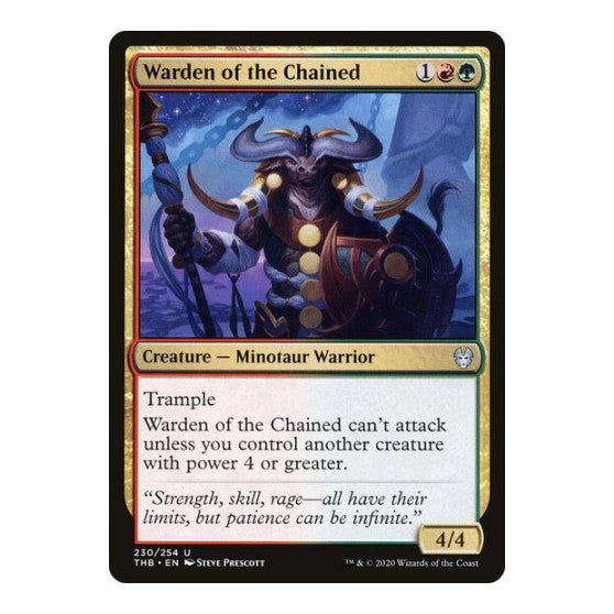 Warden of the Chained (THB) #230 Uncommon (Lightly Played) Theros Beyond Death Magic: The Gathering: 2020