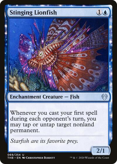 Stinging Lionfish (THB) #69 Uncommon (Foil Lightly Played) Theros Beyond Death Magic: The Gathering: 2020