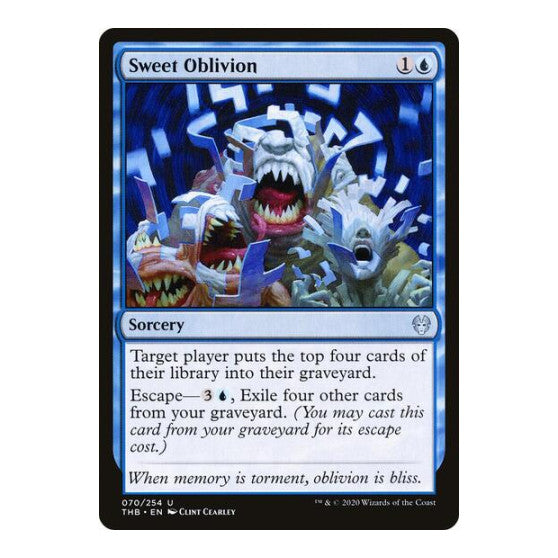Sweet Oblivion (THB) #70 Uncommon (Lightly Played) Theros Beyond Death Magic: The Gathering: 2020