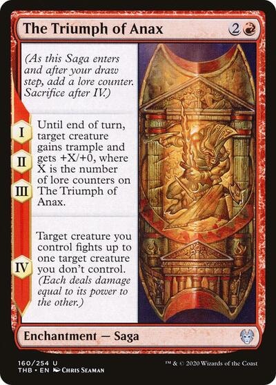 The Triumph of Anax (THB) #160 Uncommon (Lightly Played) Theros Beyond Death Magic: The Gathering: 2020