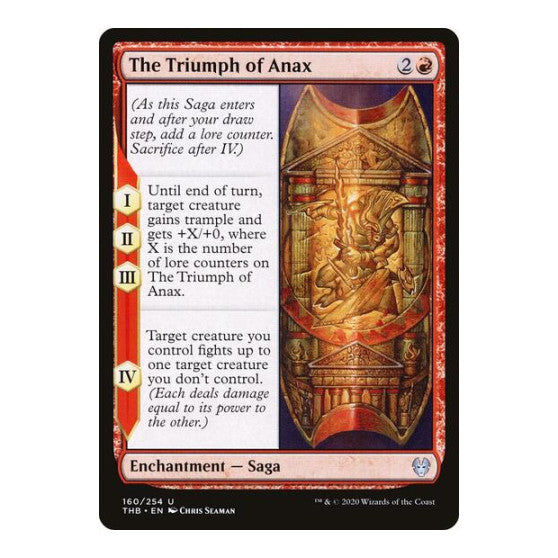 The Triumph of Anax (THB) #160 Uncommon Theros Beyond Death Magic: The Gathering: 2020