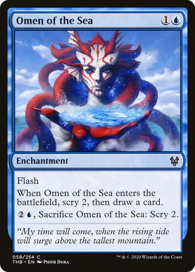 Omen of the Sea (THB) #58 Common (Lightly Played) Theros Beyond Death Magic: 2020