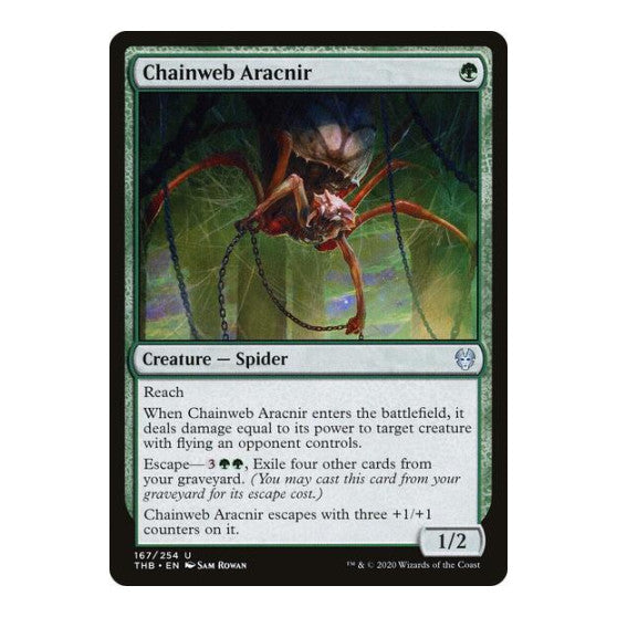 Chainweb Aracnir (THB) #167 Uncommon (Foil Lightly Played) Theros Beyond Death Magic: The Gathering: 2020