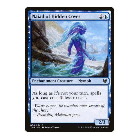 Naiad of Hidden Coves (THB) #56 Common (Lightly Played) Theros Beyond Death Magic: The Gathering: 2020