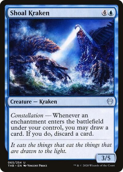 Shoal Kraken (THB) #65 Uncommon (Lightly Played) Theros Beyond Death Magic: The Gathering: 2020