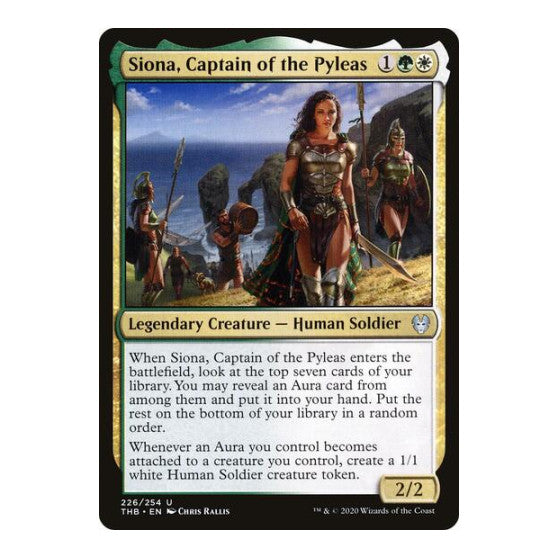 Siona, Captain of the Pyleas (THB) #226 Uncommon (Lightly Played) Theros Beyond Death Magic: The Gathering: 2020