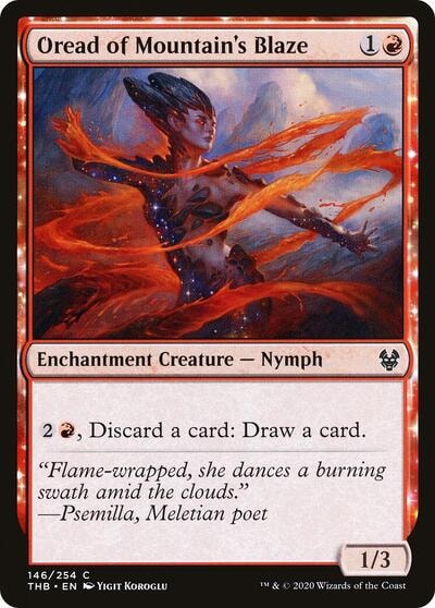 Oread of Mountain's Blaze (THB) #146 Common (Lightly Played) Theros Beyond Death Magic: The Gathering: 2020