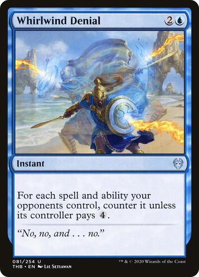 Whirlwind Denial (THB) #81 Uncommon (Lightly Played) Theros Beyond Death Magic: The Gathering: 2020