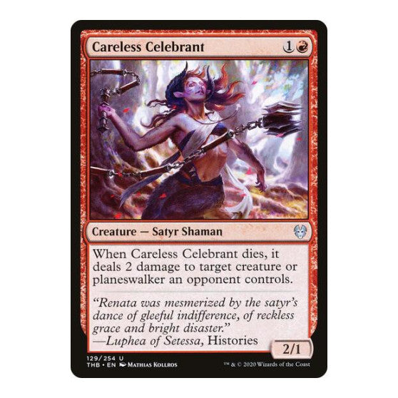 Careless Celebrant (THB) #129 Uncommon (Lightly Played) Theros Beyond Death Magic: The Gathering: 2020