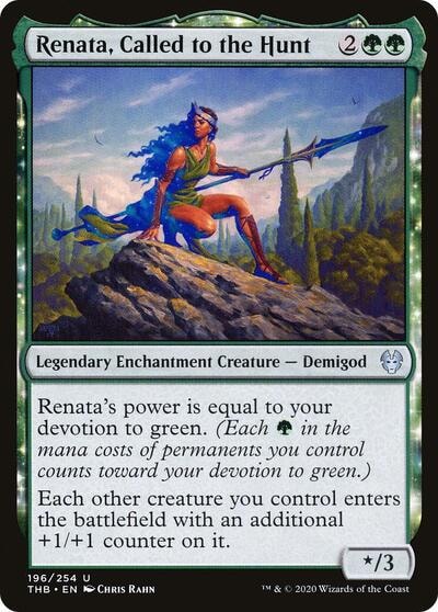 Renata, Called to the Hunt (THB) #196 Uncommon (Lightly Played) Theros Beyond Death Magic: The Gathering: 2020