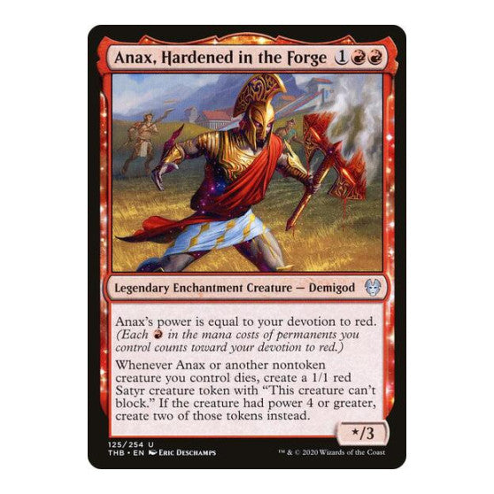 Anax Hardened in the Forge (THB) #125 Uncommon (Lightly Played) Theros Beyond Death Magic: The Gathering: 2020