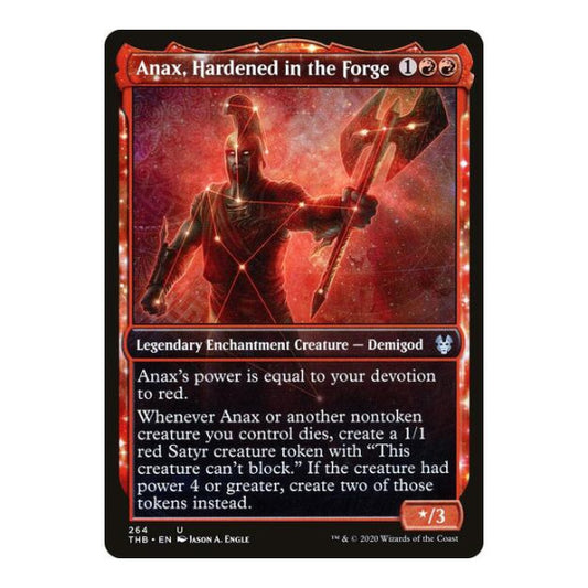 Anax, Hardened in the Forge (Showcase) (THB) #264 Uncommon (Foil Moderately Played) Theros Beyond Death Magic: The Gathering: 2020