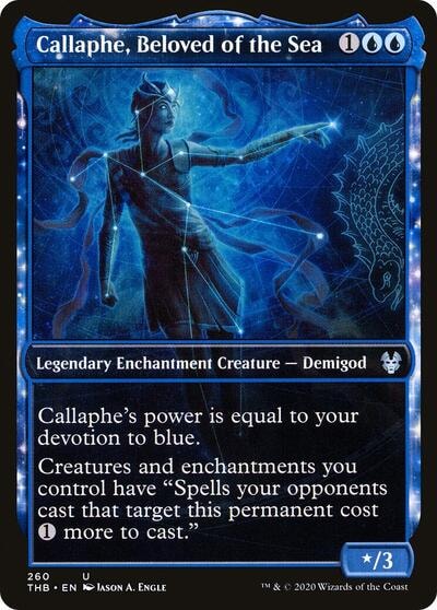 Callaphe, Beloved of the Sea (Showcase) (THB) #260 Uncommon (Lightly Played) Theros Beyond Death Magic: The Gathering: 2020