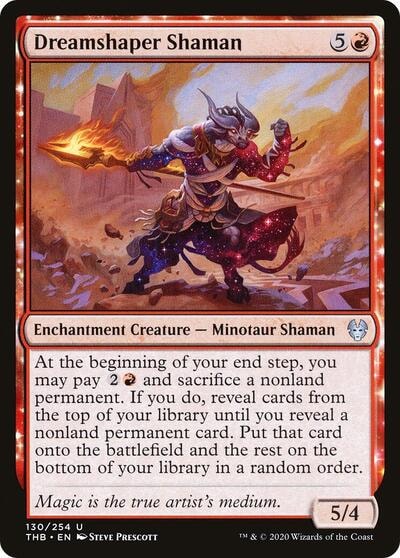 Dreamshaper Shaman (THB) #130 Uncommon (Lightly Played) Theros Beyond Death Magic: The Gathering: 2020