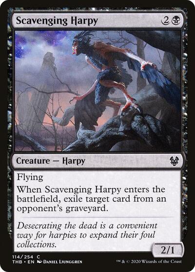 Scavenging Harpy (THB) #114 Common (Foil Lightly Played) Theros Beyond Death Magic: The Gathering: 2020