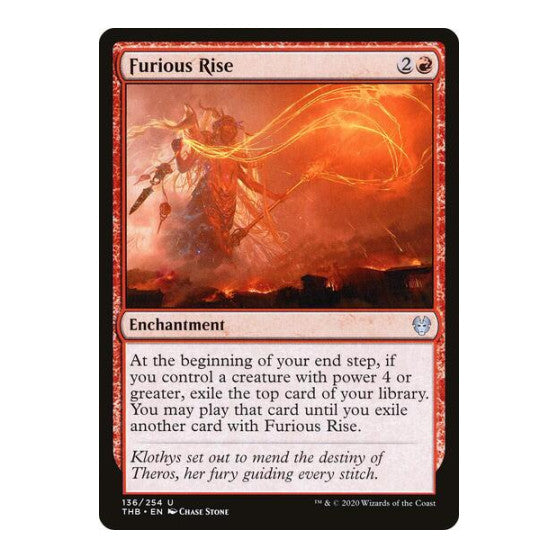 Furious Rise (THB) #136 Uncommon (Lightly Played) Theros Beyond Death Magic: The Gathering: 2020