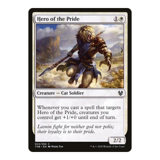 Hero of the Pride (THB) #22 Common (Lightly Played) Theros Beyond Death Magic: The Gathering: 2020
