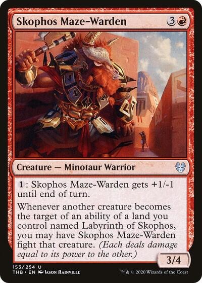 Skophos Maze-Warden (THB) #153 Uncommon (Lightly Played) Theros Beyond Death Magic: The Gathering: 2020