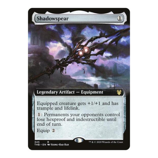 Shadowspear (Extended Art) (THB) #345 Rare (Moderately Played) Theros Beyond Death Magic: The Gathering: 2020
