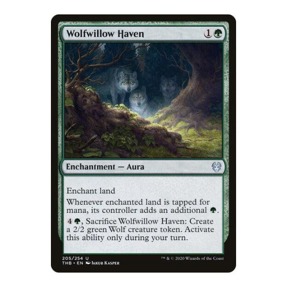 Wolfwillow Haven (THB) #205 Uncommon (Lightly Played) Theros Beyond Death Magic: The Gathering: 2020