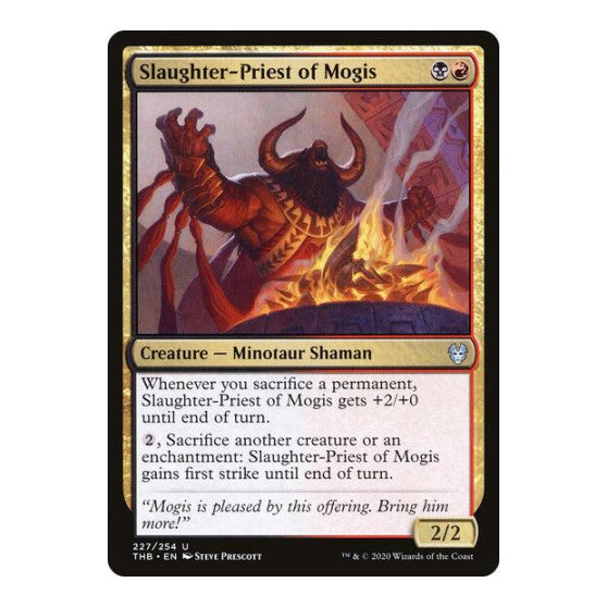Slaughter-Priest of Mogis (THB) #227 Uncommon (Lightly Played) Theros Beyond Death Magic: The Gathering: 2020