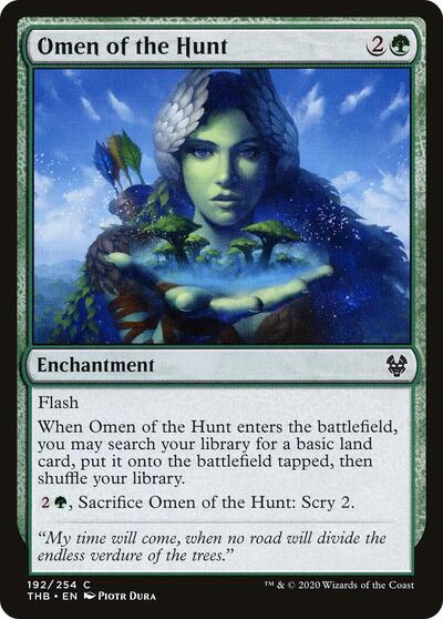 Omen of the Hunt (THB) #192 Common Theros Beyond Death Magic: The Gathering: 2020