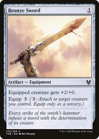 Bronze Sword (THB) #232 Common (Lightly Played) Theros Beyond Death Magic: The Gathering: 2020