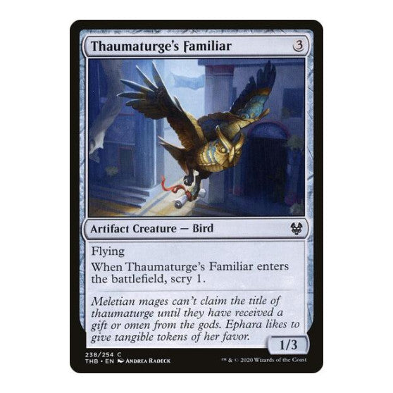 Thaumaturge's Familiar (THB) #238 Common (Lightly Played) Theros Beyond Death Magic: The Gathering: 2020