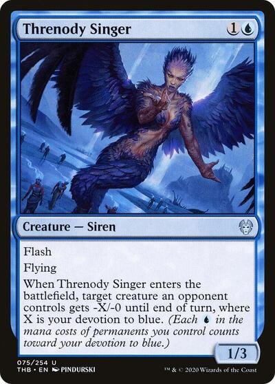 Threnody Singer (THB) #75 Uncommon (Lightly Played) Theros Beyond Death Magic: The Gathering: 2020