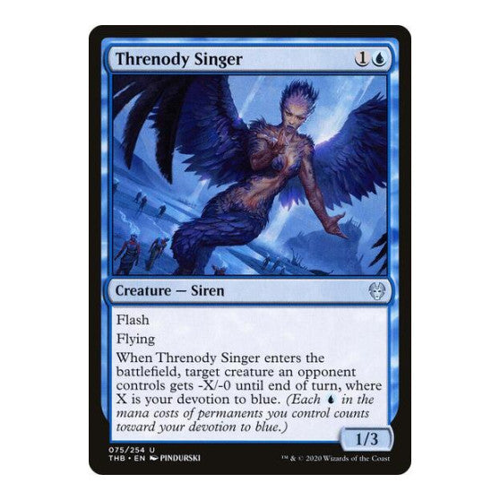 Threnody Singer (THB) #75 Uncommon Theros Beyond Death Magic: The Gathering: 2020
