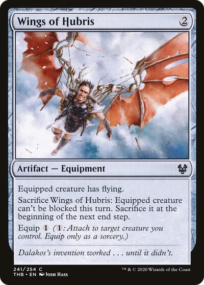 Wings of Hubris (THB) #241 Common (Foil Lightly Played) Theros Beyond Death Magic: The Gathering: 2020