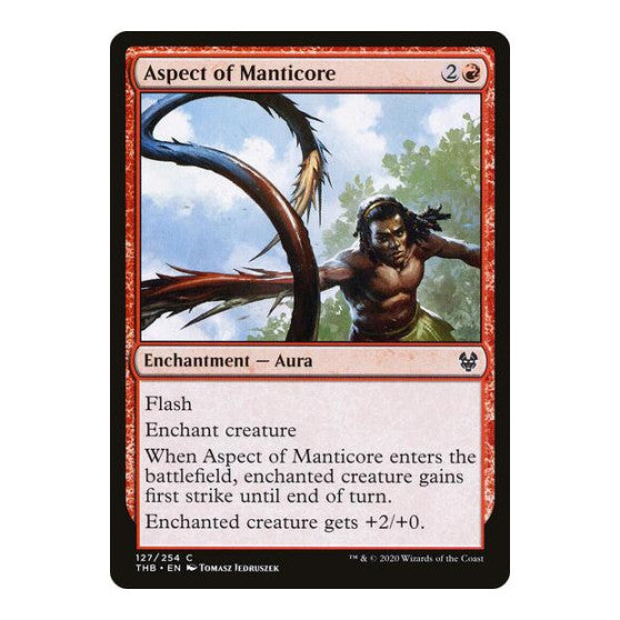 Aspect of Manticore (THB) #127 Common (Lightly Played) Theros Beyond Death Magic: The Gathering: 2020