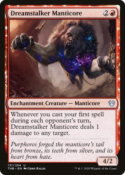 Dreamstalker Manticore (THB) #131 Uncommon (Foil Lightly Played) Theros Beyond Death Magic: The Gathering: 2020