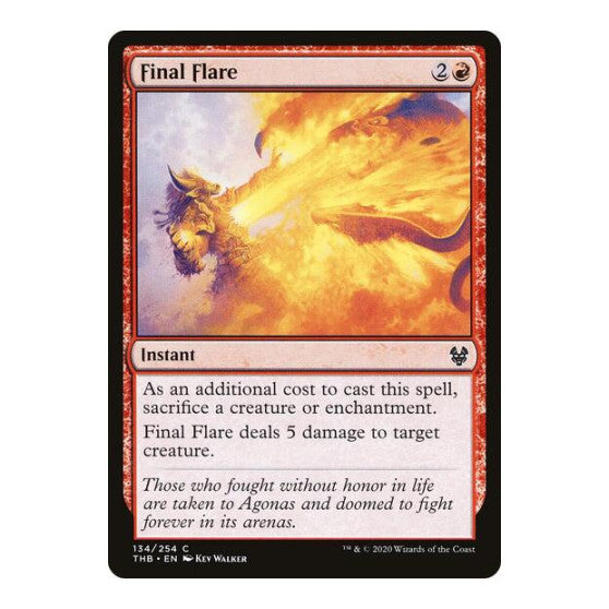 Final Flare (THB) #134 Common (Lightly Played) Theros Beyond Death Magic: The Gathering: 2020