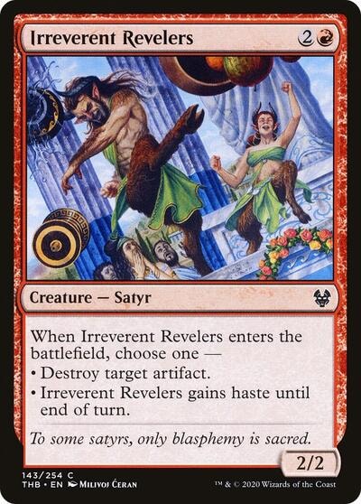 Irreverent Revelers (THB) #143 Common (Lightly Played) Theros Beyond Death Magic: The Gathering: 2020