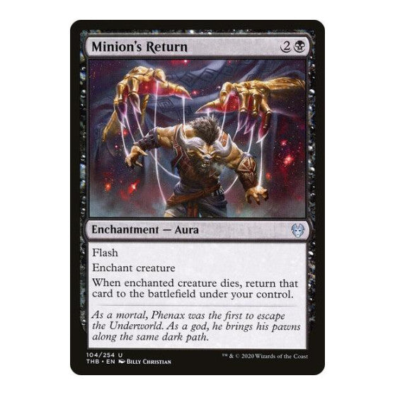 Minion's Return (THB) #104 Uncommon (Lightly Played) Theros Beyond Death Magic: The Gathering: 2020