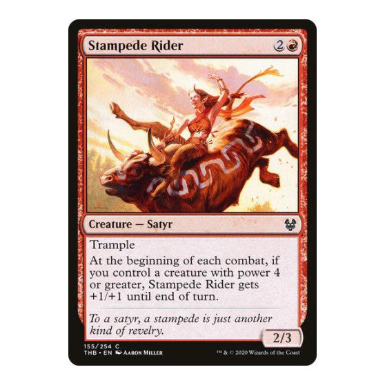 Stampede Rider (THB) #155 Common (Lightly Played) Theros Beyond Death Magic: The Gathering: 2020