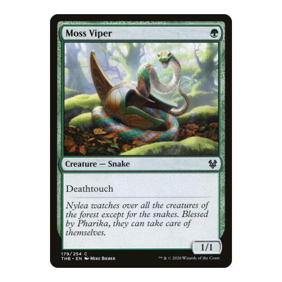 Moss Viper (THB) #179 Common (Lightly Played) Theros Beyond Death Magic: The Gathering: 2020