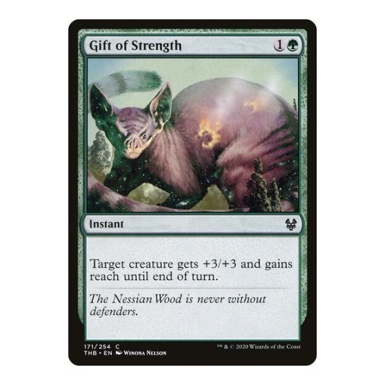 Gift of Strength (THB) #171 Common (Lightly Played) Theros Beyond Death Magic: The Gathering: 2020
